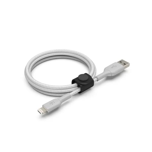 Lightning to USB-A Cable + Strap, Silver