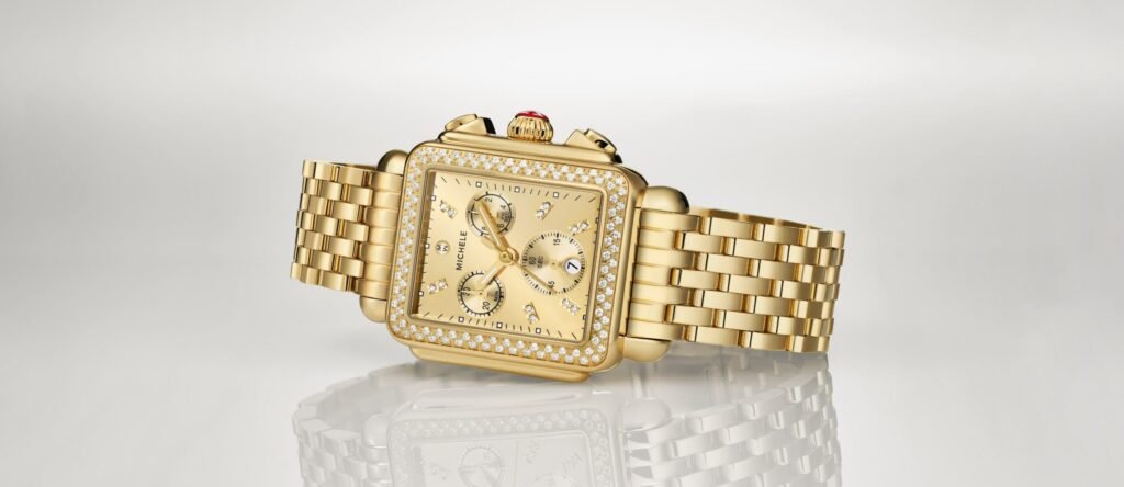 Deco Diamond High Shine Gold-Plated Watch