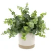 8" Artificial Eucalyptus Plant in Two-Tone Planter - Mainstays