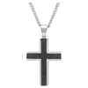 Believe by Brilliance Men's Stainless Steel Cross Necklace