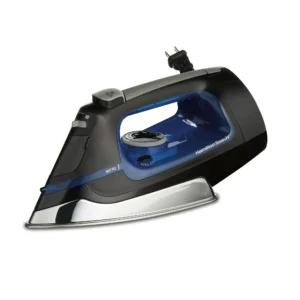 Hamilton Beach Retractable Cord Iron, Black, Stainless Steel Soleplate, Model 14290