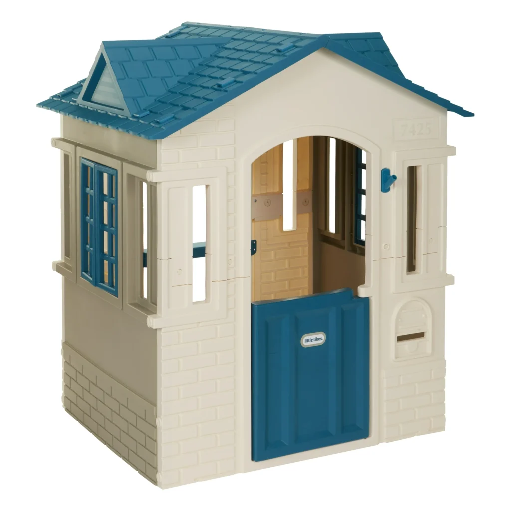 Little Tikes Cape Cottage Playhouse with Working Door, Blue – For Toddlers 2+