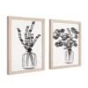 Crystal Art Gallery 2-Piece Floral Vase Print Wall Decor, 11" x 14" – Elegant Botanical Prints