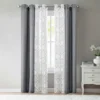 Mainstays Kingswood Sheer Curtain Panel Set, Gray Flannel, 27.5"x84", 4-Piece