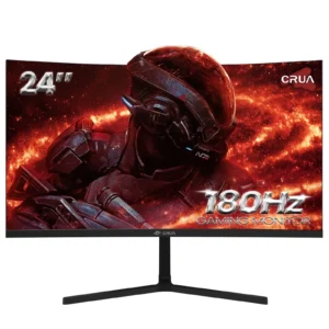 CRUA 24” Curved Gaming Monitor – Smooth 165Hz/180Hz, FHD, FreeSync for Ultimate Performance