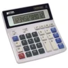 Extra Large Electronic Desktop Calculator - 12-Digit LCD, Dual Power, Angled Display