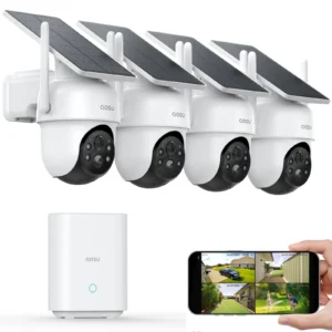 AOSU 2K/3MP Solar Home Security Camera System