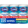 Clorox Disinfecting Wipes 225 Count 3-Pack