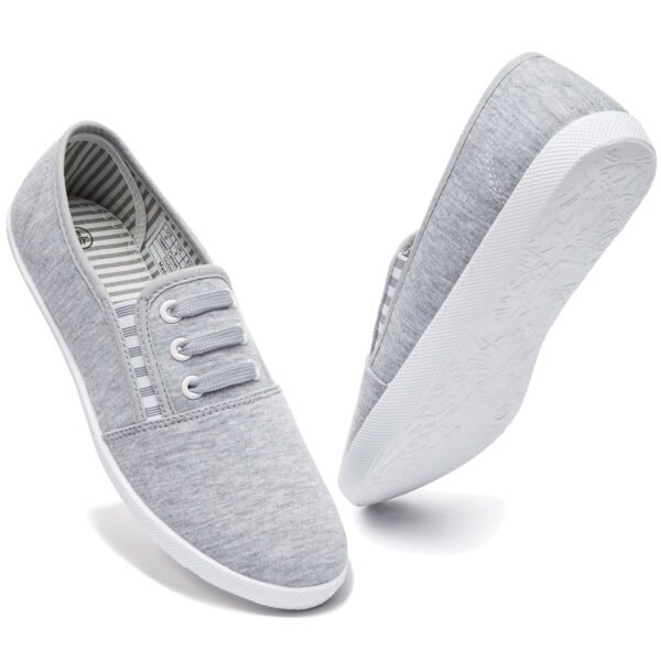 AOMAIS Women's Slip-On Canvas Sneakers - Gray, US 6