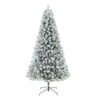 Holiday Time 7.5 ft Pre-Lit Flocked Frisco Pine Christmas Tree with 350 LED Lights