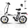 COLORWAY 500W Electric Foldable Bike with Pedal Assist - 19.9 MPH, Removable Battery