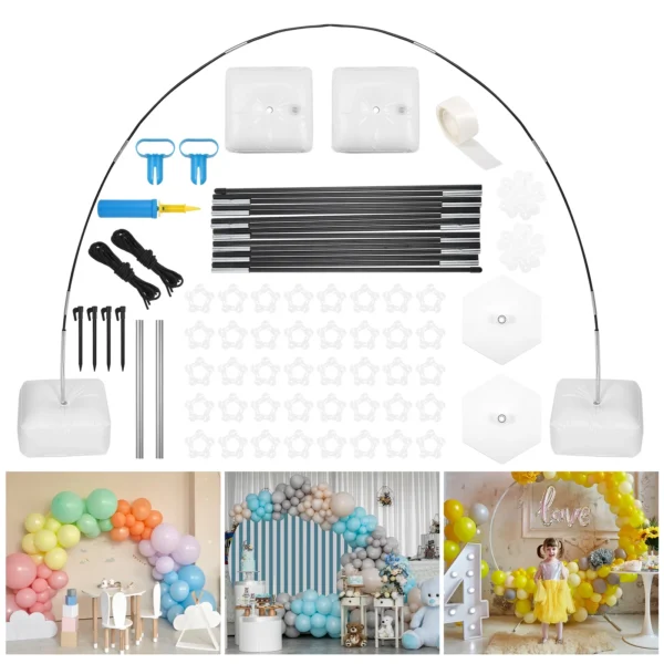 HEQUSIGNS 9ft Adjustable Balloon Arch Kit with Base - Perfect for Events