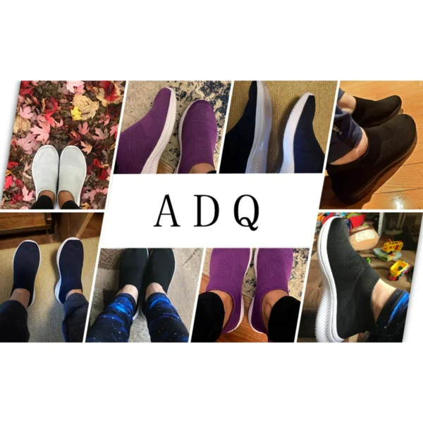 ADQ Women's Slip-On Casual Shoes - Lightweight & Breathable