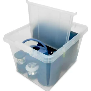 The Home Edit 70 Qt Clear Storage Bin Set with Dividers, 4-Pack