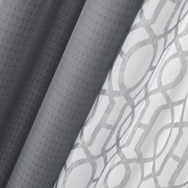 Mainstays Kingswood Sheer Curtain Panel Set, Gray Flannel, 27.5"x84", 4-Piece