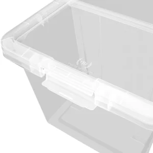 The Home Edit 70 Qt Clear Storage Bin Set with Dividers, 4-Pack