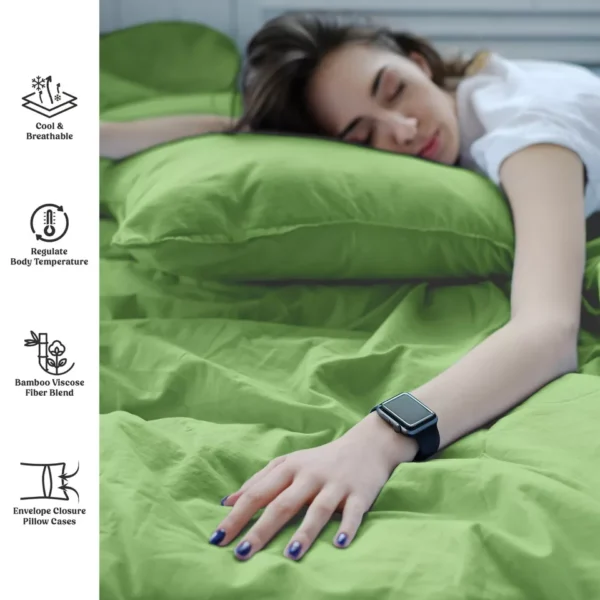 4-Piece Bamboo Bed Sheet Set - Deep Pocket, Breathable