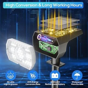 NYMPHY Solar Lights Outdoor Waterproof