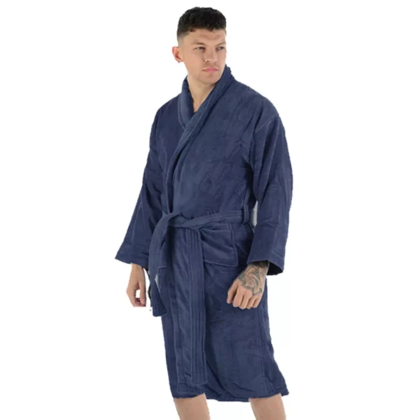 Luxury Egyptian Cotton Bath Robe - Soft Velour Terry Gown