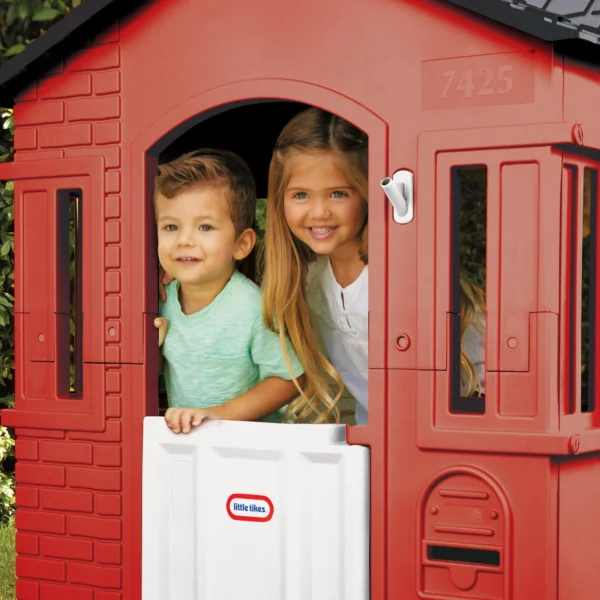Little Tikes Cape Cottage House, Red – With Working Door & Window Shutters for Kids 2-6 Years