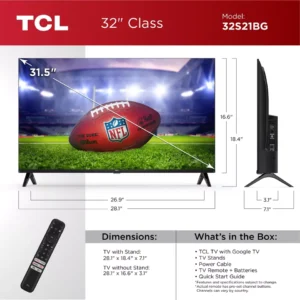 32" S Class 720P HD Smart TV