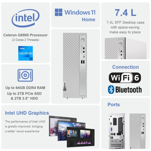 Lenovo IdeaCentre 3 Desktop – Fast Performance, Compact Design