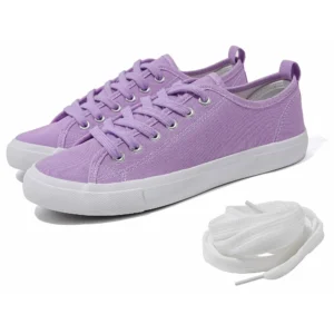 Skylar Canvas Sneakers for Women - Lavender, Size 8