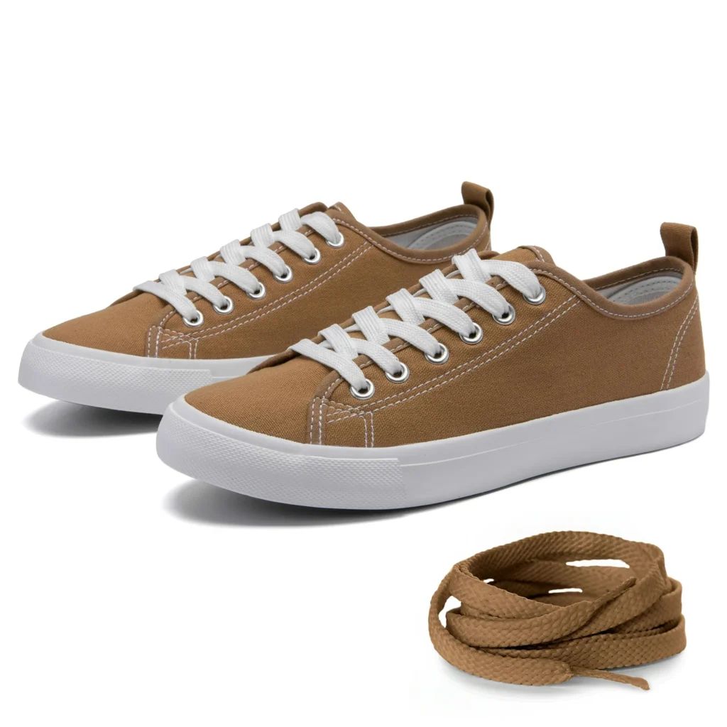 Skylar Canvas Sneakers for Women - Brown, Size 9