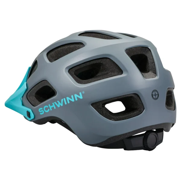 Schwinn Excursion Adult Bike Helmet - Grey & Teal, Ages 14+