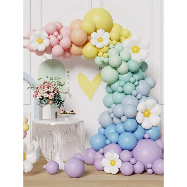 NUAHRHY Balloon Column Stand Kit - Bendable Arch, Water-Fill Base, Clips & Pump