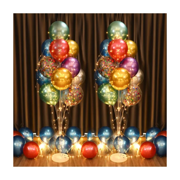 Sunsanly 2-Pc Balloon Column Stand Kit - Colorful Latex Balloons for Weddings & Ceremonies