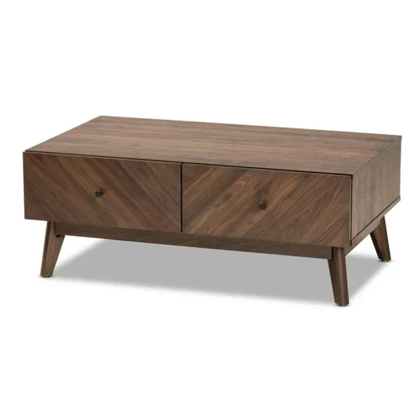 Baxton Studio Hartman Mid-Century Walnut Coffee Table