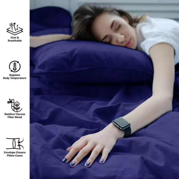 4-Piece Bamboo Bed Sheet Set - Deep Pocket, Breathable