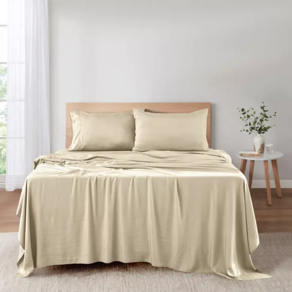 4-Piece Bamboo Bed Sheet Set - Deep Pocket, Breathable