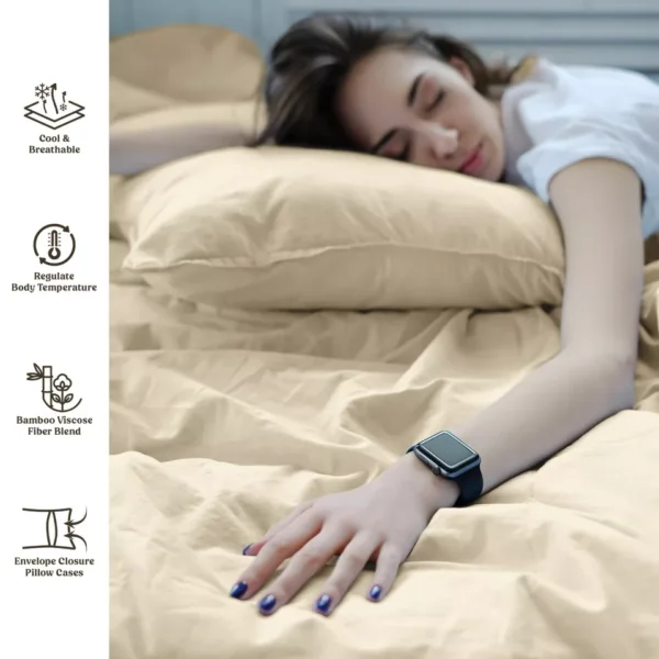 4-Piece Bamboo Bed Sheet Set - Deep Pocket, Breathable