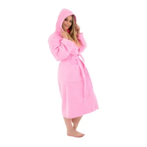 Luxury Egyptian Cotton Bath Robe - Soft Velour Terry Gown