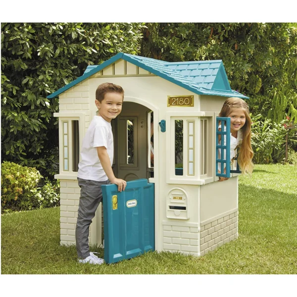 Little Tikes Cape Cottage Playhouse with Working Door, Blue – For Toddlers 2+