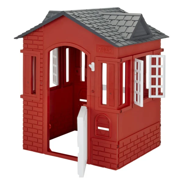 Little Tikes Cape Cottage House, Red – With Working Door & Window Shutters for Kids 2-6 Years