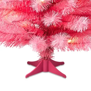 24 in Pre-Lit Pink Christmas Tree with Warm White LED Lights