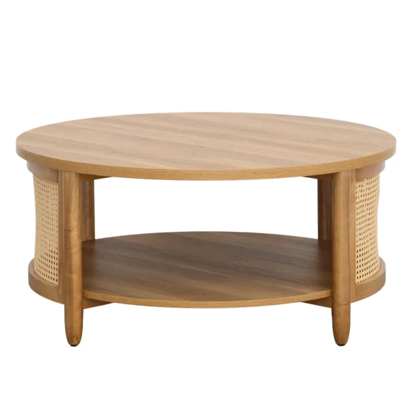 Better Homes & Gardens Springwood Caning Coffee Table - Light Honey Finish