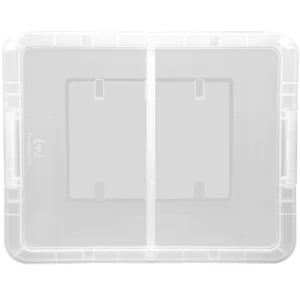 The Home Edit 70 Qt Clear Storage Bin Set with Dividers, 4-Pack