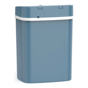 Nine Stars 3.2 Gallon Touchless Bathroom Trash Can, Steel Blue