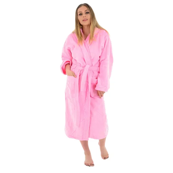 Luxury Egyptian Cotton Bath Robe - Soft Velour Terry Gown