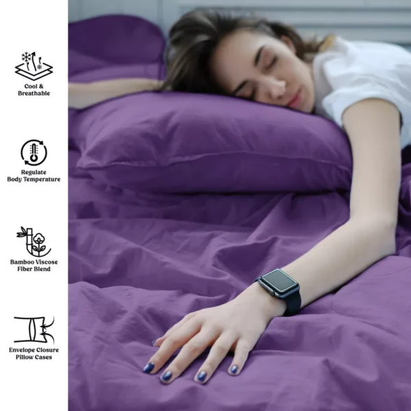 4-Piece Bamboo Bed Sheet Set - Deep Pocket, Breathable