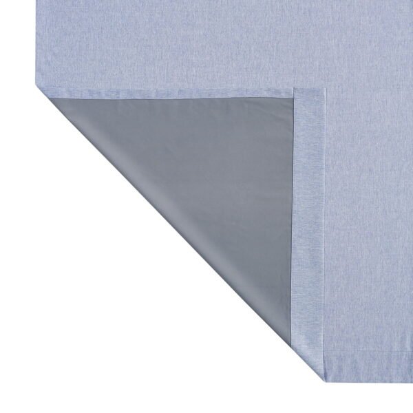 Mainstays Solid Linen-Look Blackout Curtain Panel Pair, Placid Blue, 37"x84", Set of 2