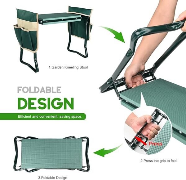 Garden Kneeler and Seat with Thicken & Widen Soft Kneeling