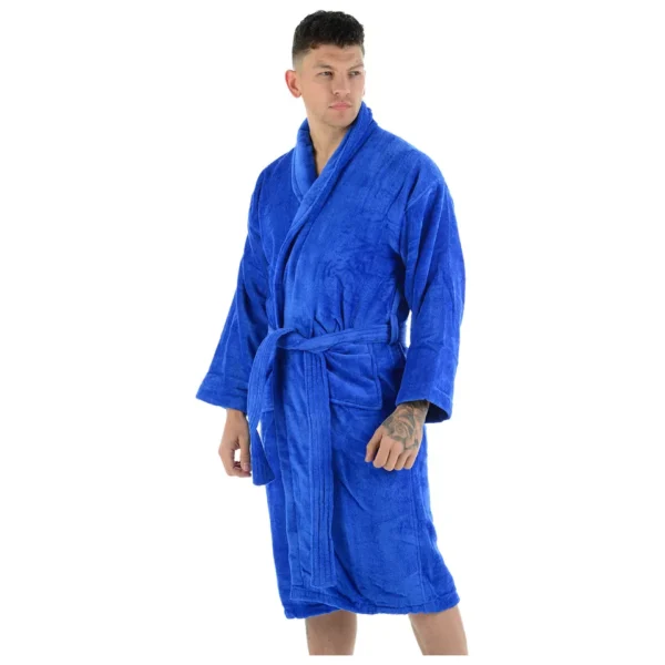 Luxury Egyptian Cotton Bath Robe - Soft Velour Terry Gown