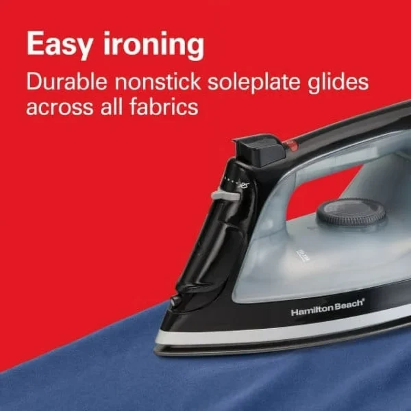 Hamilton Beach Full-Size Nonstick Iron, Model #14289 – Efficient & Smooth Ironing