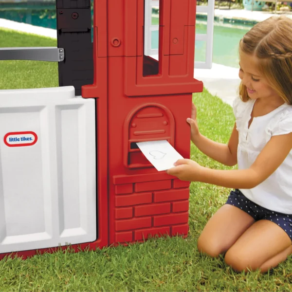 Little Tikes Cape Cottage House, Red – With Working Door & Window Shutters for Kids 2-6 Years