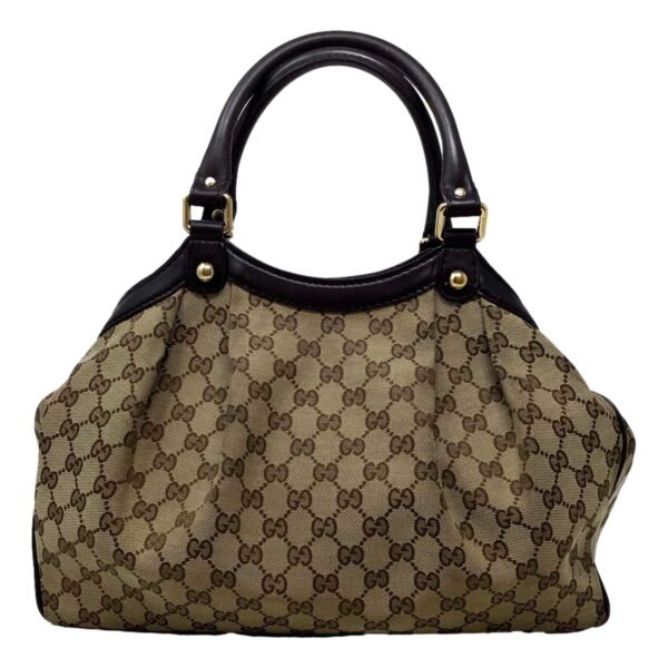 Gucci Monogram Medium Sukey Tote, Beige & Dark Brown